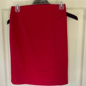 Red pencil skirt